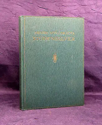 Hoya Studienbrevier für den Musikinstrumentalisten 1919 Studium Gesang Noten mb