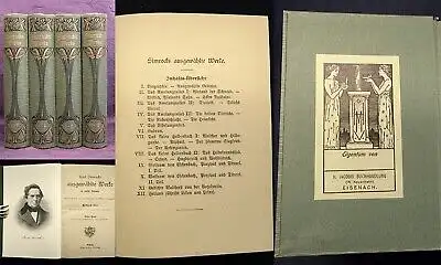 Klee Karl Simrocks ausgewählte Werke 1-12 in 4 Büchern Jugendstileinband 1900 js