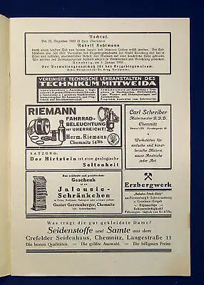Fröbe Erzgebirgsverein Glückauf Zeitschrift d Erzgebirgsvereins  50. Jahrg.1930 