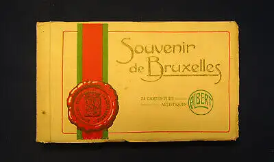 24 Ansichtskarten Souvenir de Bruxelles um 1925 Geographie Postkarten Führer mb