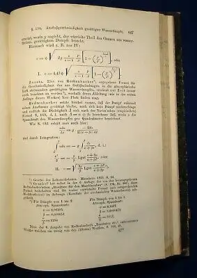 Rühlmann Hydromechanik oder Die technische Mechanik Flüssiger Körper 1880 js