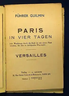 Führer Guilmin Paris in vier Tagen Versailles  Reiseführer Wanderungen js