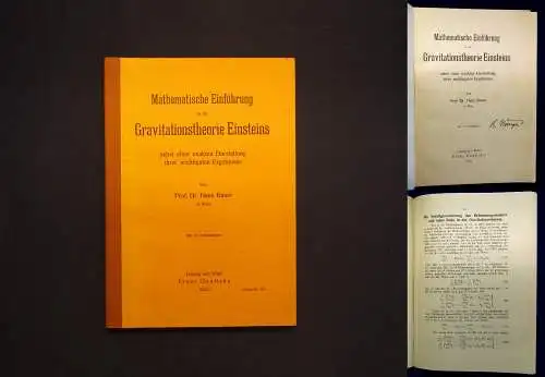 Bauer Mathematische Einführung in die Gravitationstheorie Einsteins 1922 mb