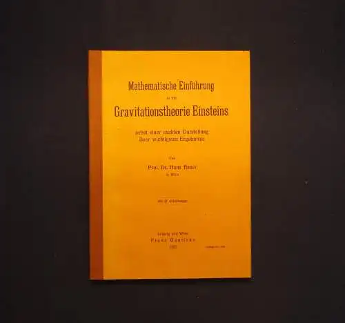 Bauer Mathematische Einführung in die Gravitationstheorie Einsteins 1922 mb