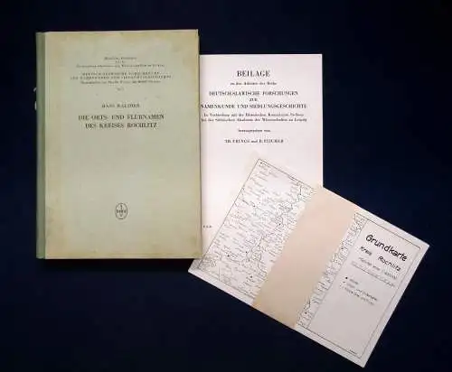  Walther Die Orts- und Flurnamen des Kreises Rochlitz 1957 Ortskunde mb