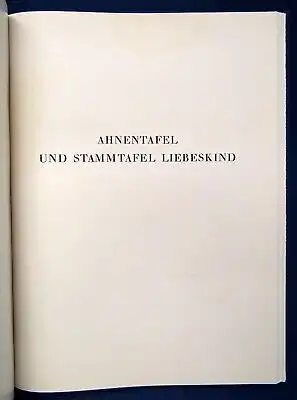 Leipziger Geschlechter Bd. apart der Reihe"Stammtafeln-Ahnentafel 1900 js