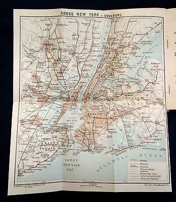 Grieben Reiseführer Bd 86 New-York und Umgebung 1927  Guide Führer Reiseführer m