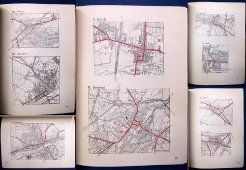Atlas Stadtdurchfahrten in Brandenburg 1900 Städteverzeichnis Ortskunde  js