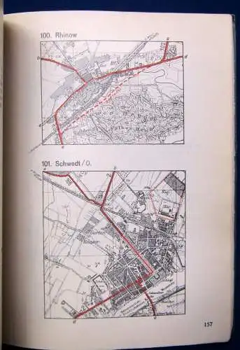 Atlas Stadtdurchfahrten in Brandenburg 1900 Städteverzeichnis Ortskunde  js