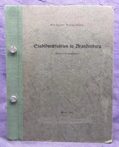 Atlas Stadtdurchfahrten in Brandenburg 1900 Städteverzeichnis Ortskunde  js
