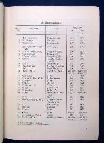 Atlas Stadtdurchfahrten in Brandenburg 1900 Städteverzeichnis Ortskunde  js