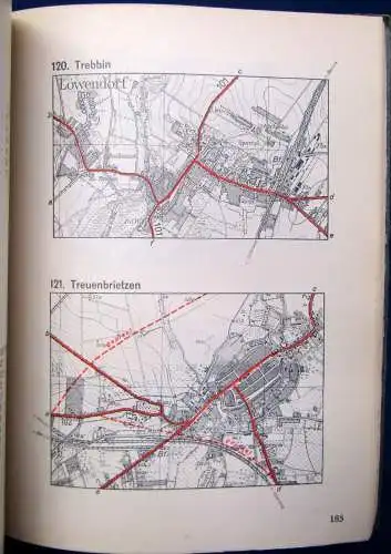 Atlas Stadtdurchfahrten in Brandenburg 1900 Städteverzeichnis Ortskunde  js
