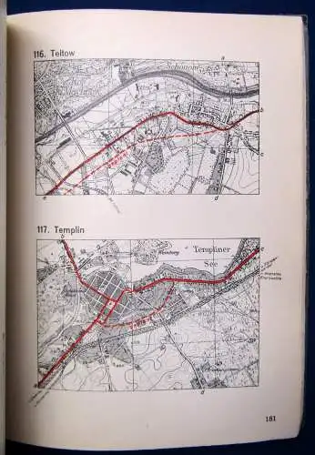 Atlas Stadtdurchfahrten in Brandenburg 1900 Städteverzeichnis Ortskunde  js