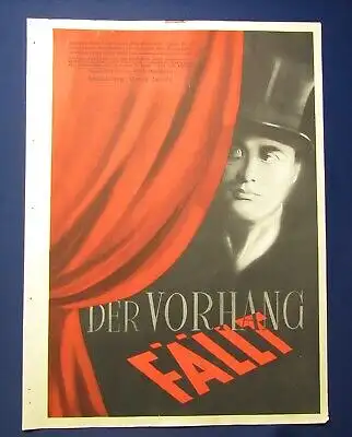 Or. Filmplakat " Der Vorhang fällt " Offsetdruck 1930er Jahre Georg Jacobi js