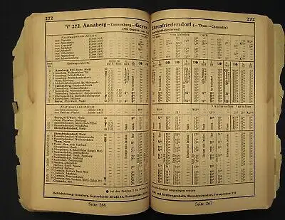 Kraftkursbuch für Sachsen Sommer 1939 Kraftwagenlinien in Sachsen js