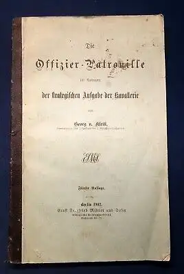 Die Offizier- Patrouille im Rahmen d. strategischen Aufgabe d. Kavallerie 1902 j