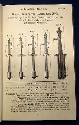Dehne Katalog für Armaturen für Dampfmaschinen,Pumpen 1892 selten js