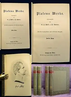 Platens Werke 2 Bd. komplett 1895 Klassiker dekorativ Belletristik js