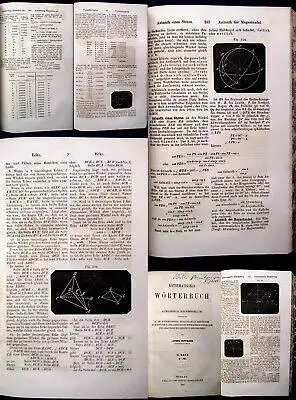 Hoffmann Mathematisches Wörterbuch Alphabetisch Mischauflage 1858-1861 js