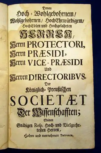 Schübler Neue deutliche Anleitung practische Sonnen-Uhr-Kunst 1726 einz. Ausgabe