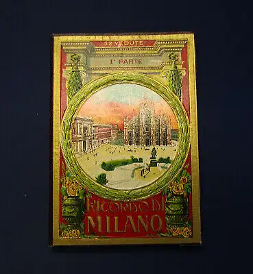 Ricordodi Milano Leporello um 1900 Gesamtlänge 352 cm 16 x 11 cm  mb