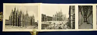 Ricordodi Milano Leporello um 1900 Gesamtlänge 352 cm 16 x 11 cm  mb