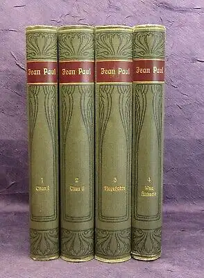 Wustmann Jean Pauls Werke 4 Bde. komplett um 1900 dekorativ Literatur js
