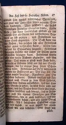 Auserlesene Lob-Reden auf die Festtag verschiedener Heiligen 1766 Geistliche js