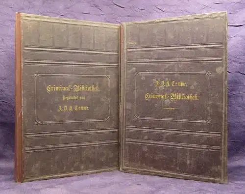 Temme Criminal-Bibliothek Merkwürdige Criminalprocesse 1871 2 Bde. sehr selten j