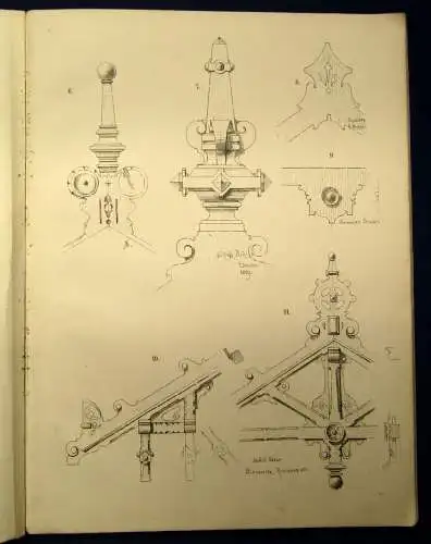 Schaefer Anleitung zu architektonischen Skizzierübungen 1897 selten 1892 js