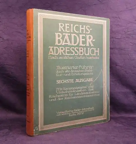 Bäder-Adressbuch Illustrierter Führer durch dt. Bäder u.a. um 1930 14 Karten mb