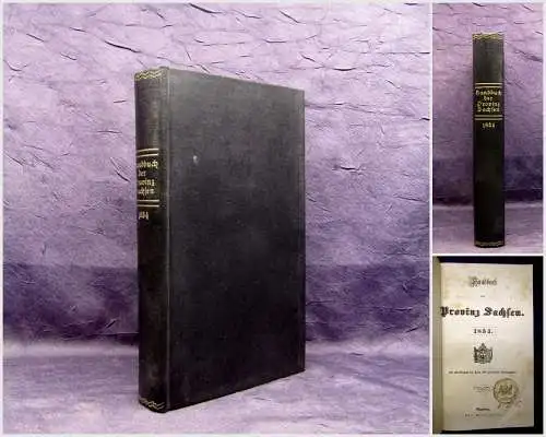 Handbuch der Provinz Sachsen 1854 Geschichte Gesellschaft Politik mb