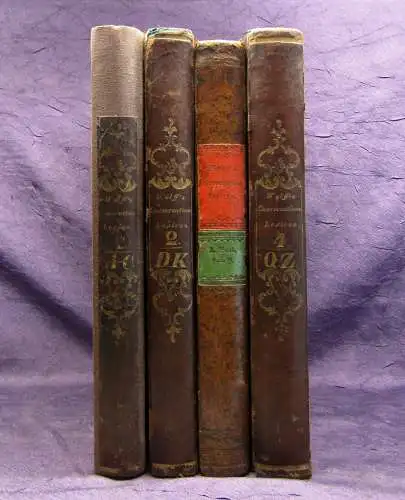Wolff Neues elegantes Conversations-Lexicon für Gebildete  4 Bde 1834-37