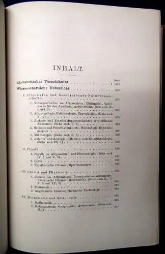 Verlagskatalog von Friedr. Vieweg u. Sohn in Braunschweig 1899 Goldschnitt js