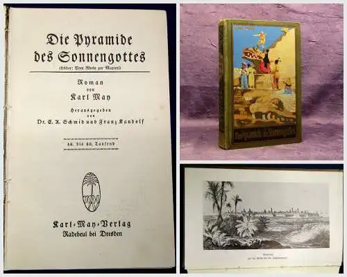 Karl May " Die Pyramide des Sonnengottes " 46.bis 60.Tausend um 1925 Abenteuer m