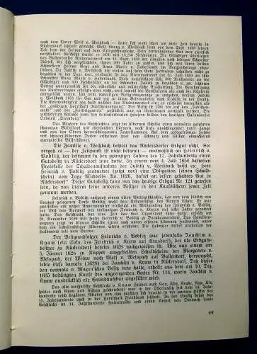 Ressel Orts-u. Häusergeschichte der Gemeinde Rückersdorf 1933 Ortskunde Selten m