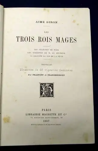 Giron Les Trois Rois Mages Nouvelles 66 Vignettes 1887 Erzählungen js