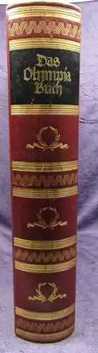 Dörr Das Olympia-Buch 1927 selten Or. Ganzleder Ausgabe Bildband js