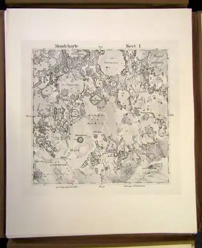Lohrmann Mondkarte in 25 Sektionen 1963 2.Auflage J. F. Julius Schmidt js