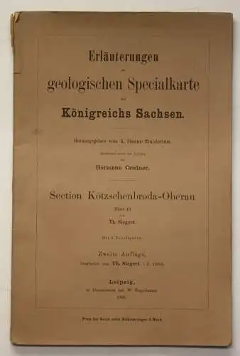 Erläuterungen geolog. Spezialkarte Sachsen Nr. 49 Blatt Kötzschenbroda 1906 sf