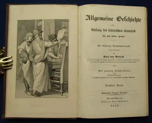 Rotteck Allgemeine Geschichte Historische Kenntniß 1841 12 Bde. Klassiker js