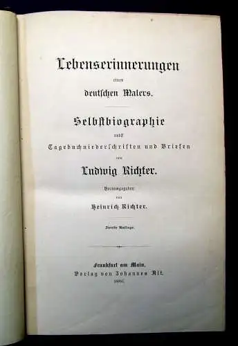 Richter Lebenserinnerungen eines deutschen Dichters 1886 2. Aufl. Belletristik m