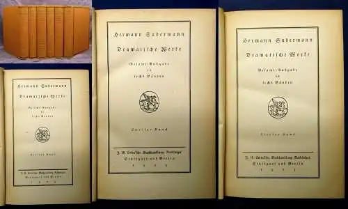 Hermann sudermann Dramatische Werke Gesamt-Ausgabe in 6 Bänden 1923 js