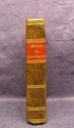 Oeuvres Diverses de La Fontaine 1804 Belletristik Geschichte mb