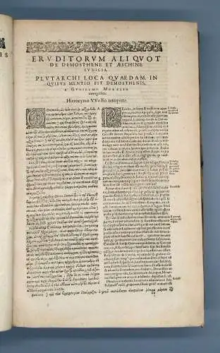 Demosthenes / Wolf, Hieronymus Demosthenis et Aeschinis principum [...] 1604 am
