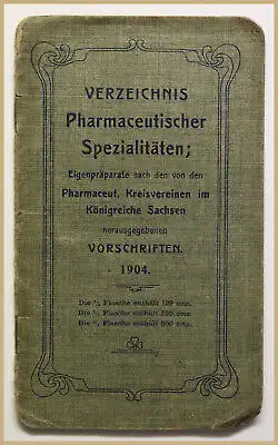 Orig Prospekt Verzeichnis Pharmaceutischer Spezialitäten 1904 Medizin Wissen sf