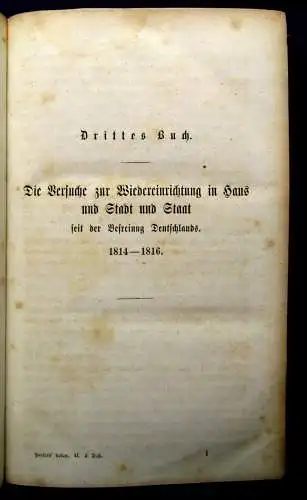 Perthes, Friedrich Perthes Leben 1861 in 3 Bänden 1 gest. Porträt von Perthes js