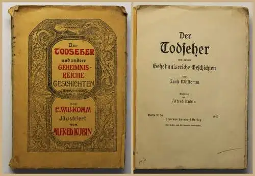 Willkomm Der Todseher & andere Geheimnisreiche Geschichten 1910 Belletristik sf