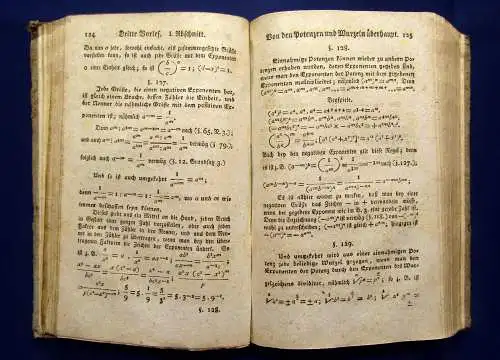 Vega Vorlesungen über die Mathematik 1802 Naturwissenschaften mb