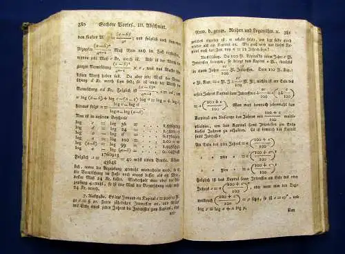 Vega Vorlesungen über die Mathematik 1802 Naturwissenschaften mb